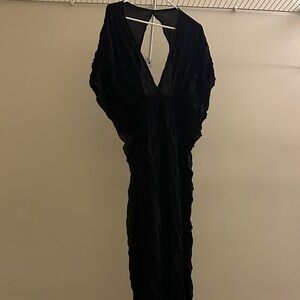 Elegant Black Evening Beach Cover-Up Dress